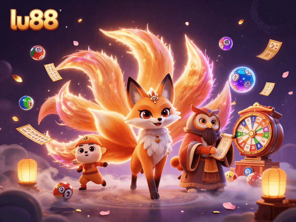 Experience thrilling gameplay at lu88 with vibrant animated spirits and lottery elements
