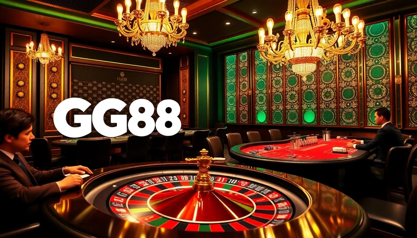Experience the excitement of GG88 casino gaming with captivating poker action and luxury ambiance.