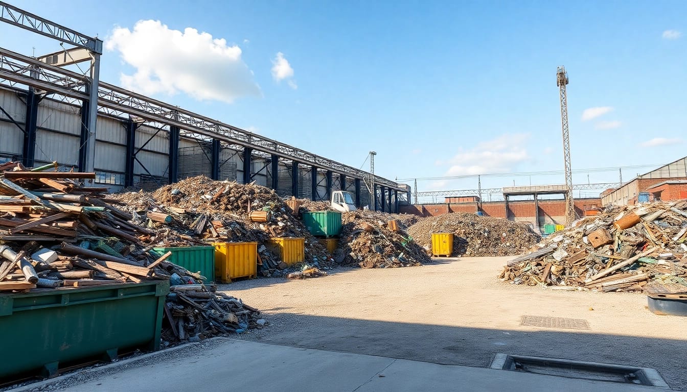 Aktive Tätigkeit auf dem Schrottplatz Duisburg, wo Altmetalle effizient sortiert und recycelt werden.