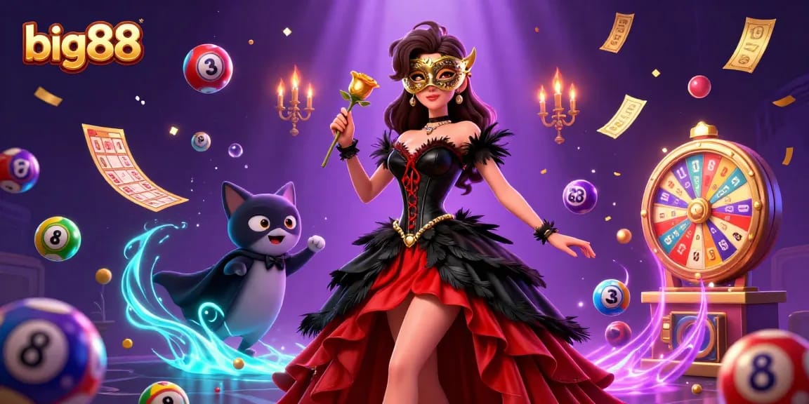 Experience thrilling gameplay with big88 in an action-packed, vibrant lottery scene.