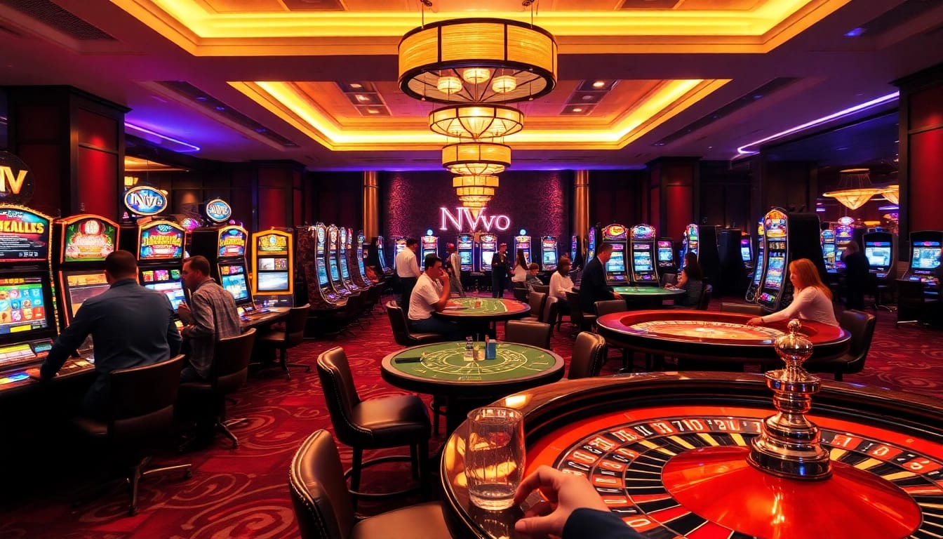 Spieler genießen spannende Spiele im NV Casino, mit lebhaften Slots und professionellen Pokertischen.