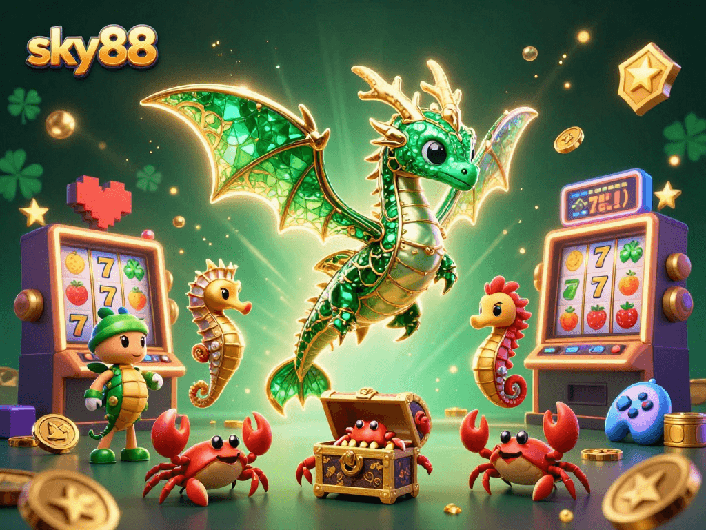 Sky88 offers exciting slot games with vibrant themes and dazzling prizes in a unique setting.