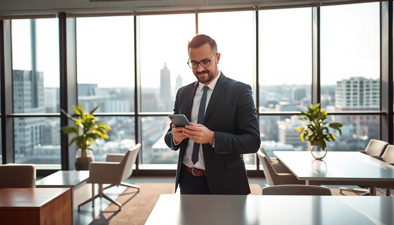 Headhunter Bochum arbeitet professionell im Büro und sucht Talente.