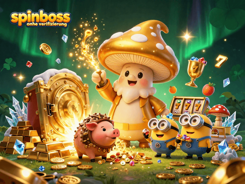 Spiele bei spinboss ohne Verifizierung und entdecke das Gold der Gewinne in diesem fantasievollen Casino-Szenario.