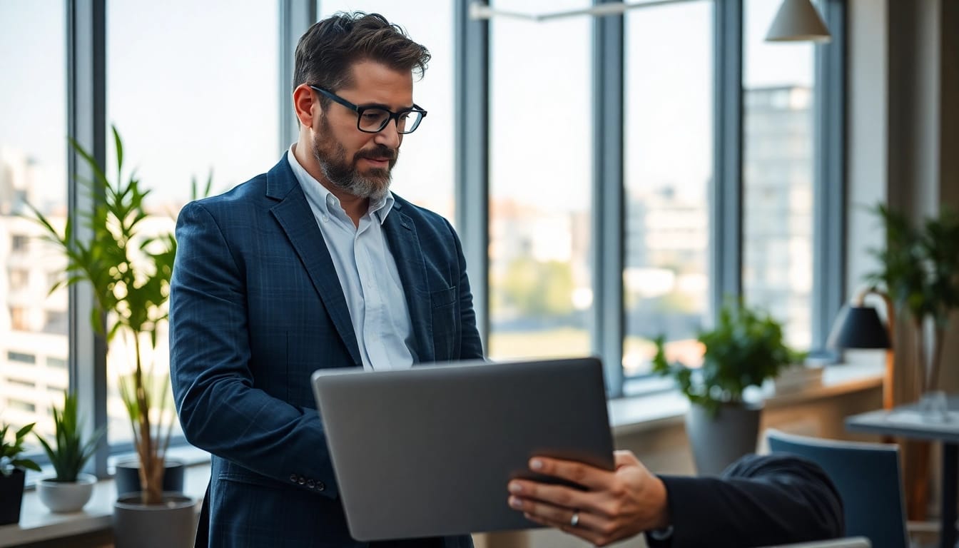 Headhunter Führungskräfte im modernen Büro, hochprofessionelles Gespräch mit einem Kandidaten.