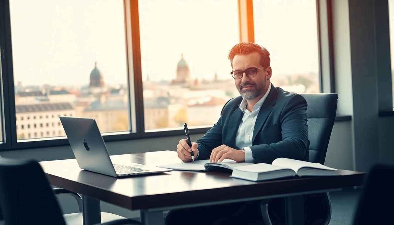 Headhunter Dresden bei der Arbeit in einem modernen Büro.