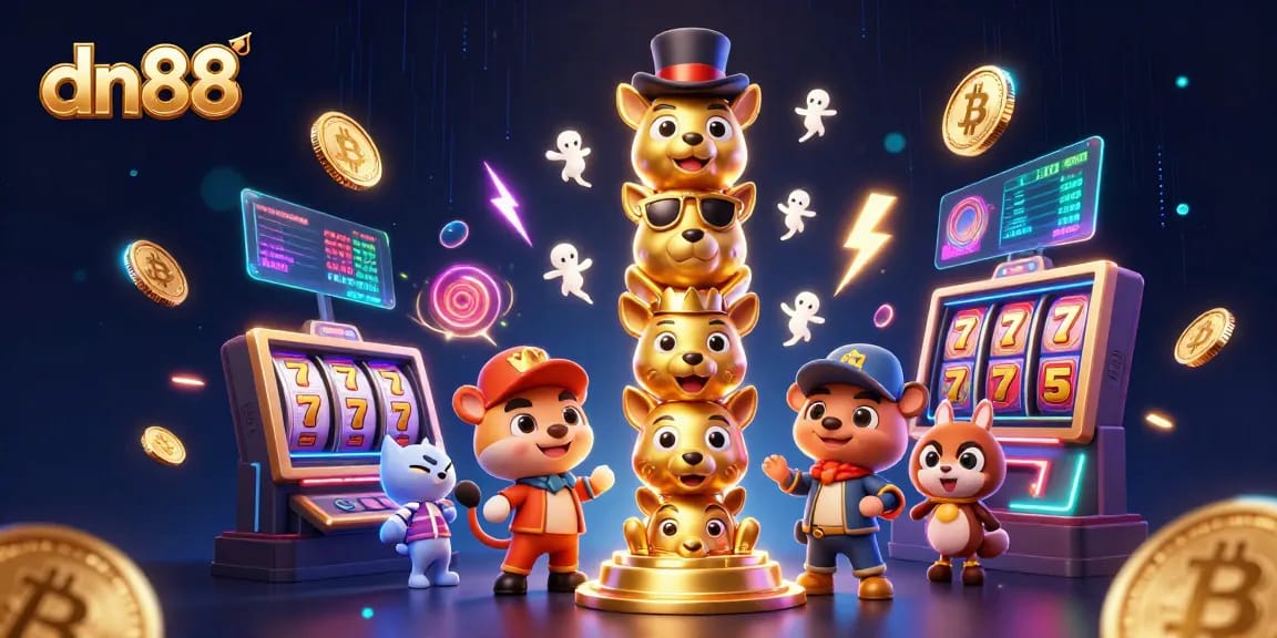 Experience the thrilling world of dn88 through a vibrant casino scene featuring dynamic gaming elements and character interactions.