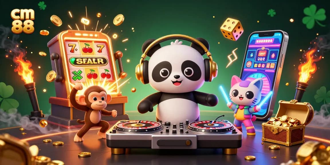 Experience the excitement of cm 88 with vibrant casino games and character-filled fun.