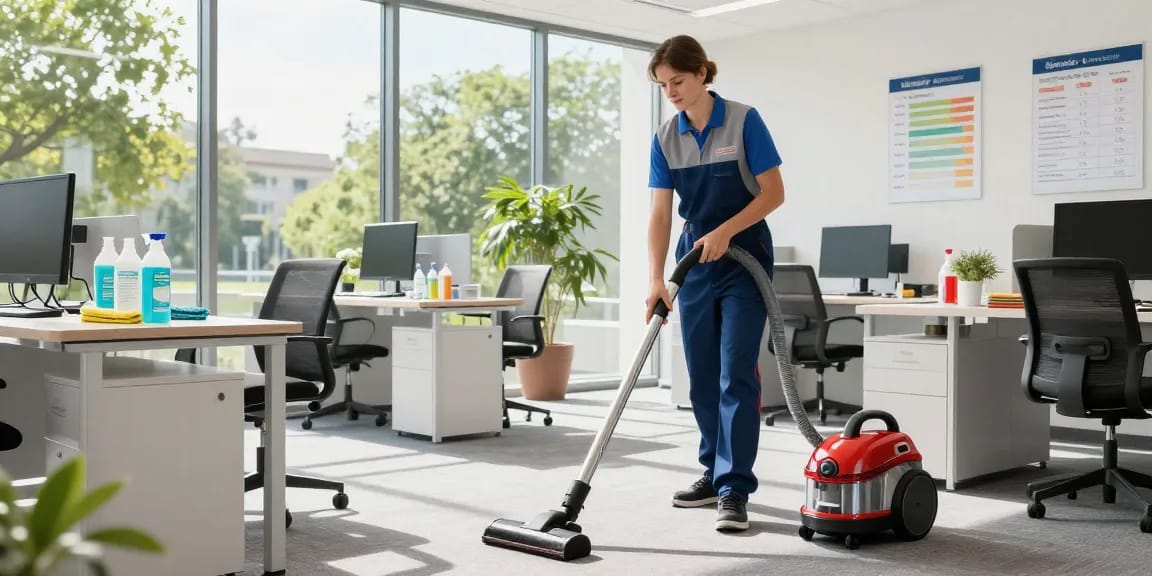 Expert building cleaning service in Solothurn with professional cleaners working efficiently
