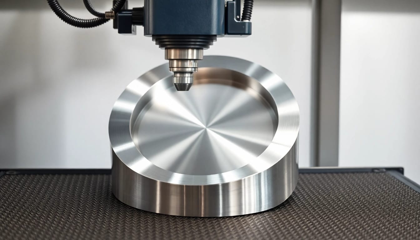 Felgen CNC Drehen München: Hochpräzises CNC-Drehen eines Aluminiumrads in moderner Werkstatt.