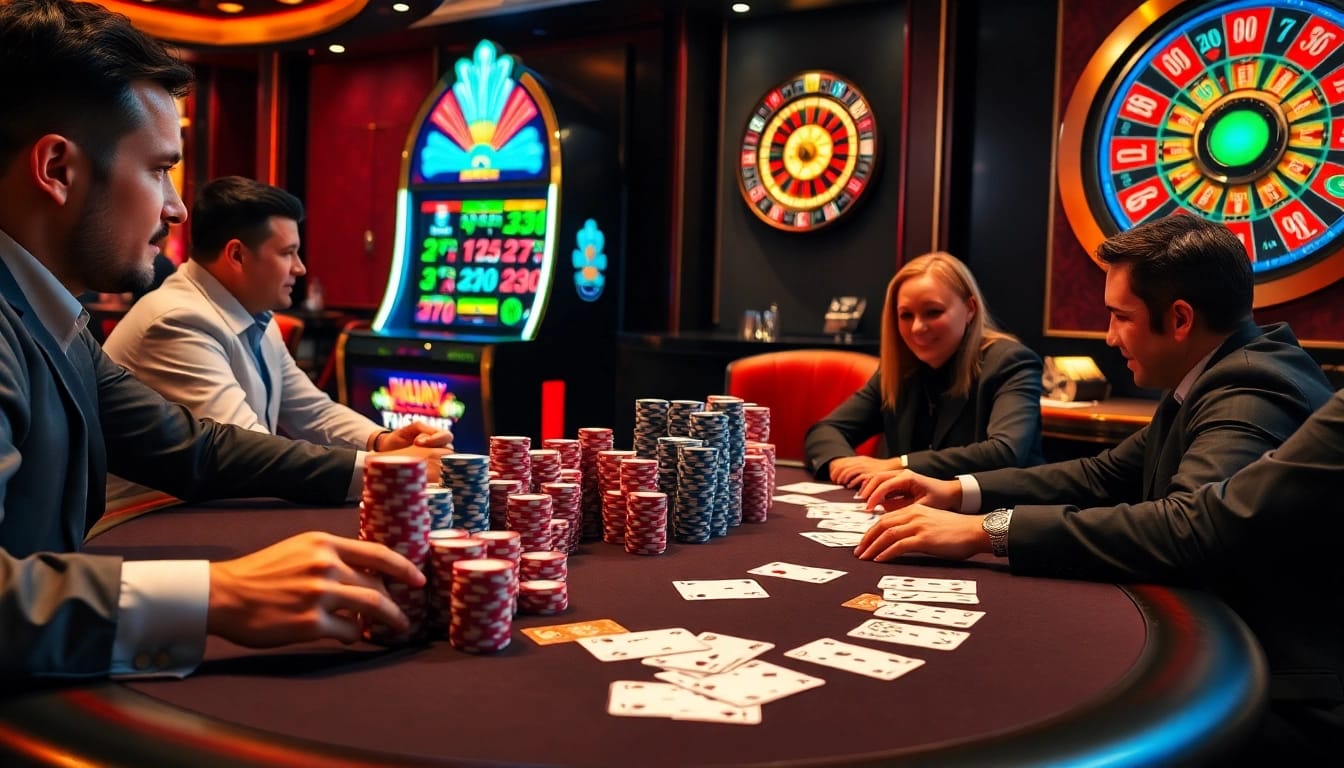 Place your bets at https://topclub.site/ with excitement at a lavish poker table.