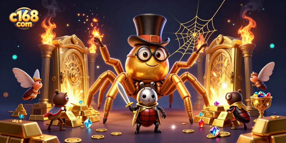 Experience thrilling wins at c168 com with vibrant 3D casino elements and engaging characters.