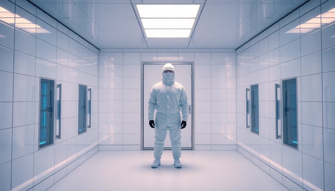 Kältekammer: Nutzung einer Kältekammer zur Gesundheitsförderung mit einem modernen Kälteschutzanzug.