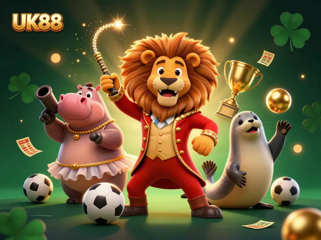 Experience thrilling sports betting action with UK88’s lively characters in this 3D illustration.