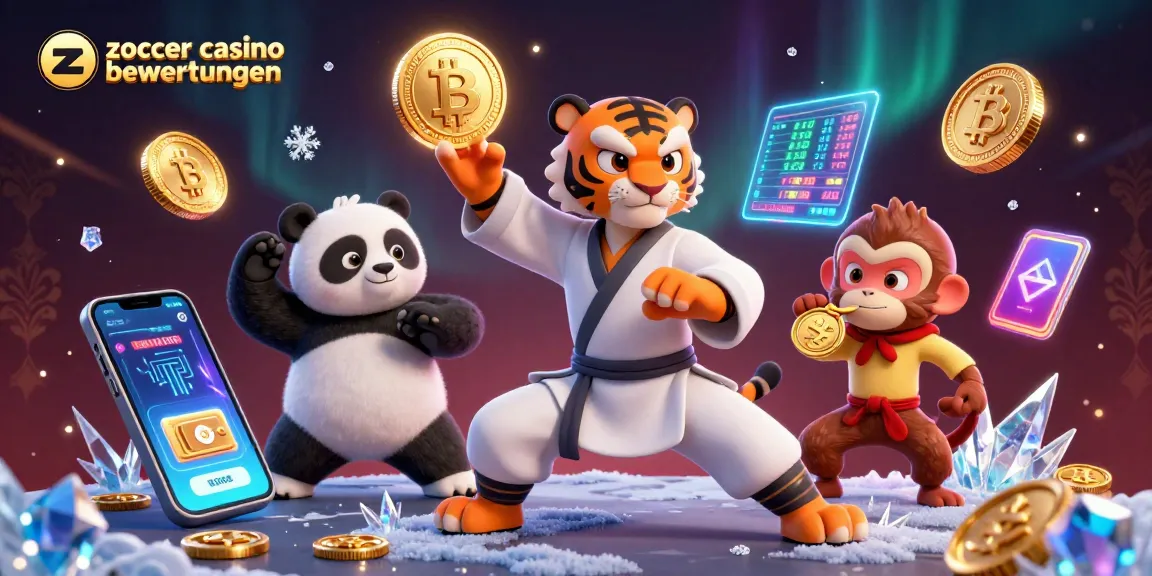 Zoccer casino bewertungen highlights thrilling gaming experiences with kung fu master, panda disciple, and monkey student in action.