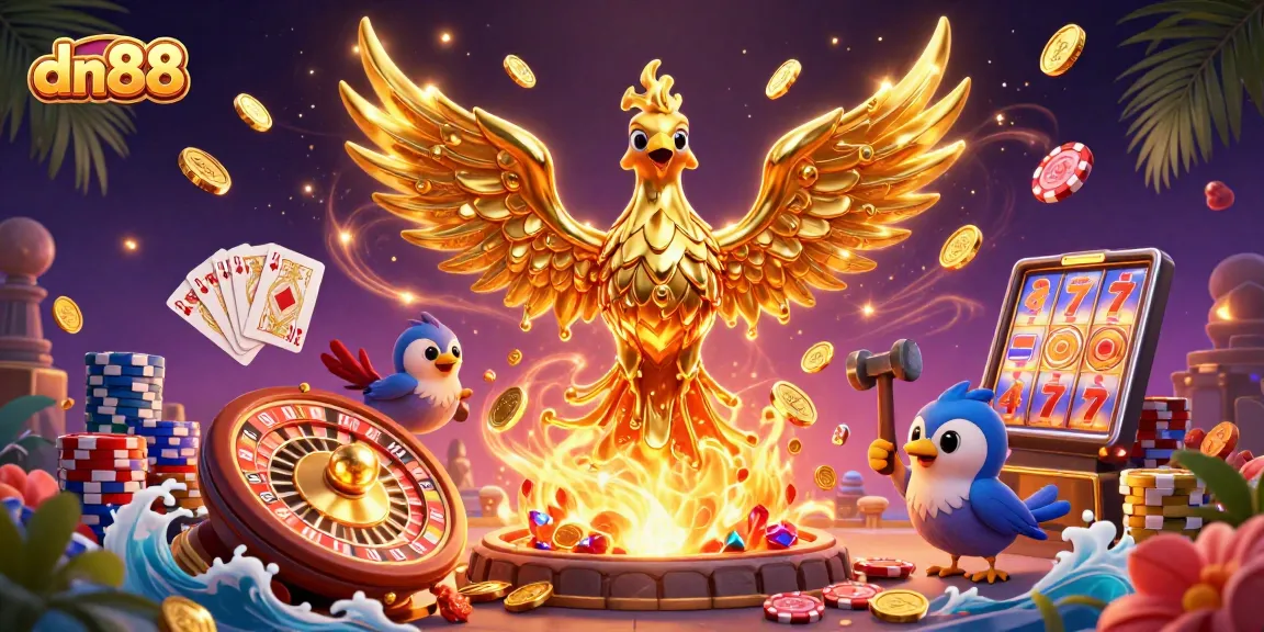 Join the excitement at dn88 with golden phoenix and dynamic gaming elements