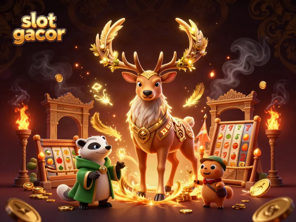 Experience the thrill of slot gacor with dynamic 3D characters and slot game elements.