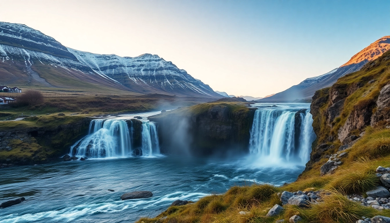 Entdecke den atemberaubenden Wasserfall in Island, eine beeindruckende Kulisse für deine Reise nach Island.