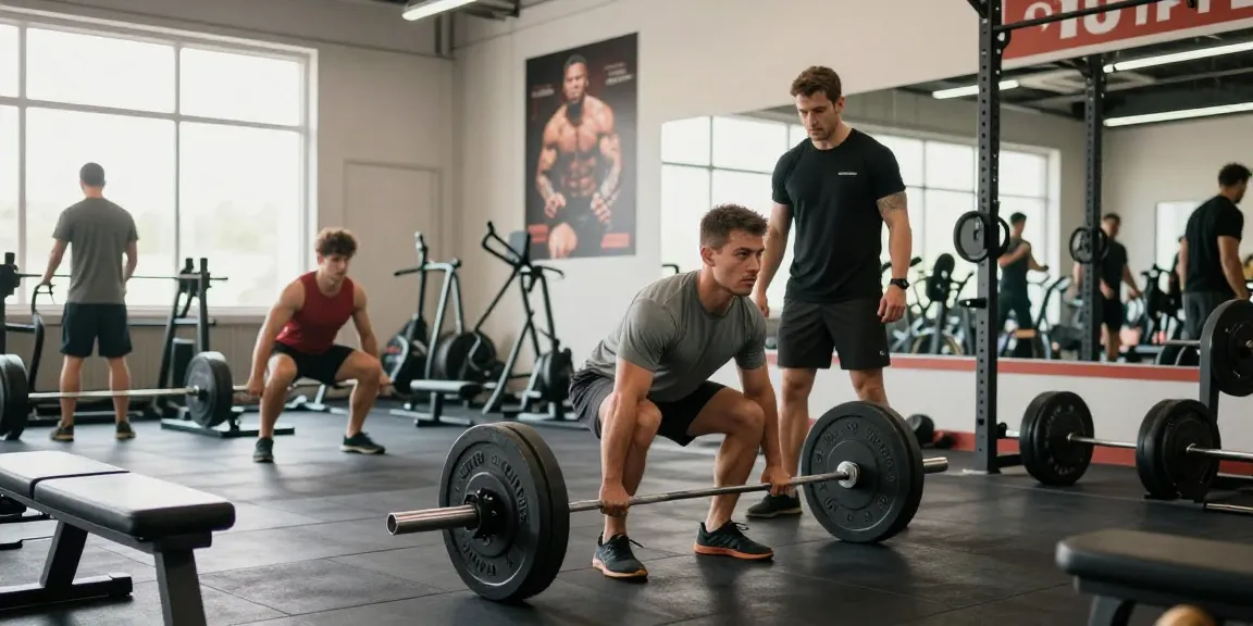 Kraftvolles Fitnesstraining im Anabolika Shop Deutschland Fitnessstudio, das effektive Muskelaufbautechniken präsentiert.