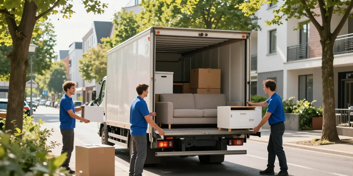 Umzugsunternehmen Darmstadt - Professionelles Umzugsunternehmen lädt Möbel in der Stadt Darmstadt.