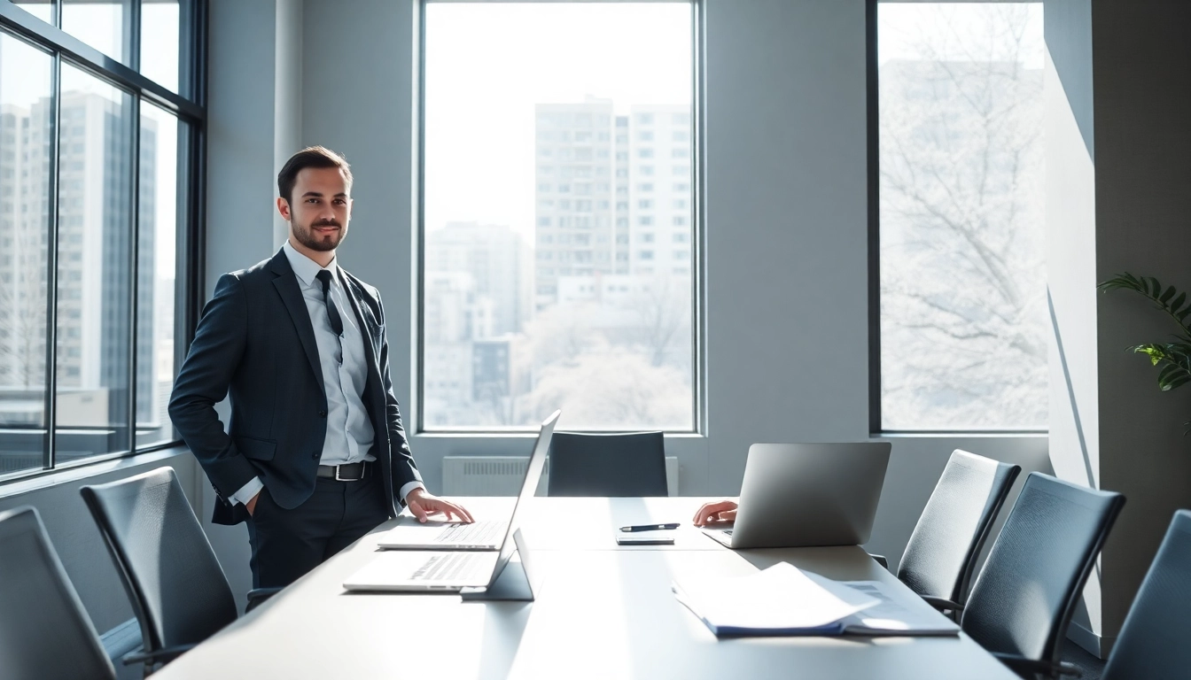 Personalvermittlung durch einen modernen Personalvermittler in einem einladenden Büro, der Bewerber berät.
