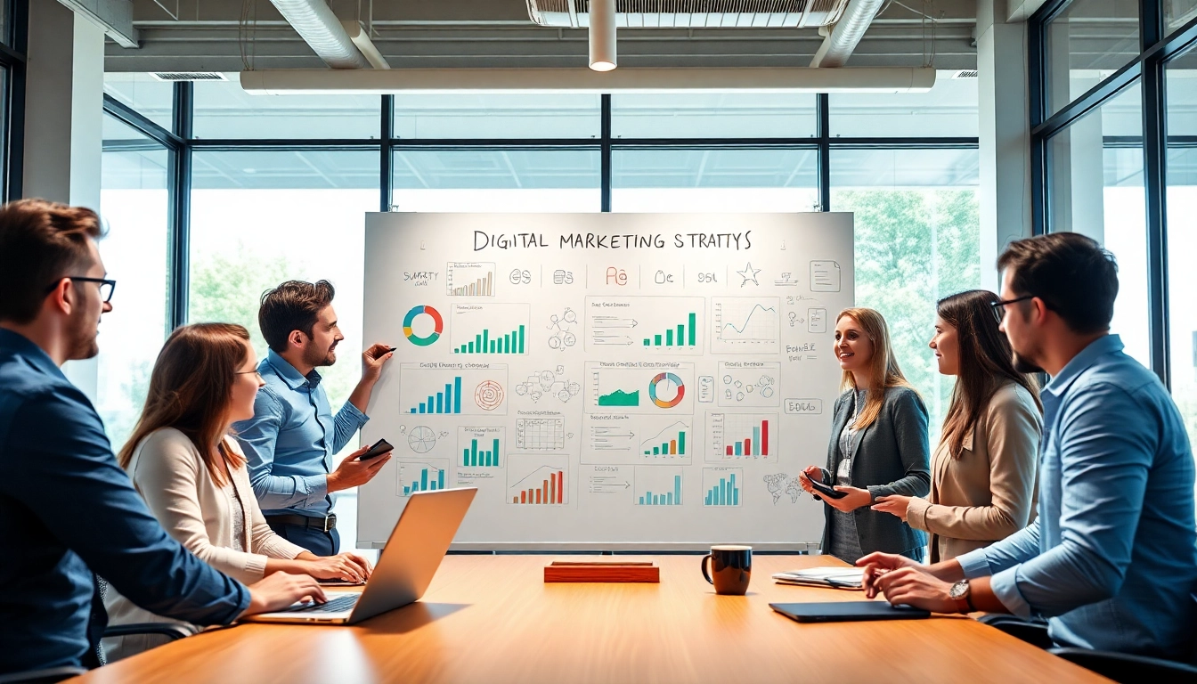 Evodrop in a digital marketing strategy session with diverse professionals.