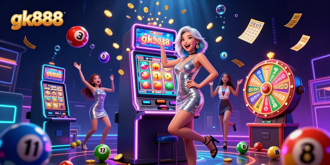 Experience winning moments at gk888 with dynamic slot machines, colorful elements, and vibrant celebration.