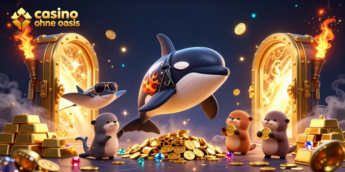 Engage with casino ohne oasis amidst a vibrant, animated scene featuring sea creatures and treasure.