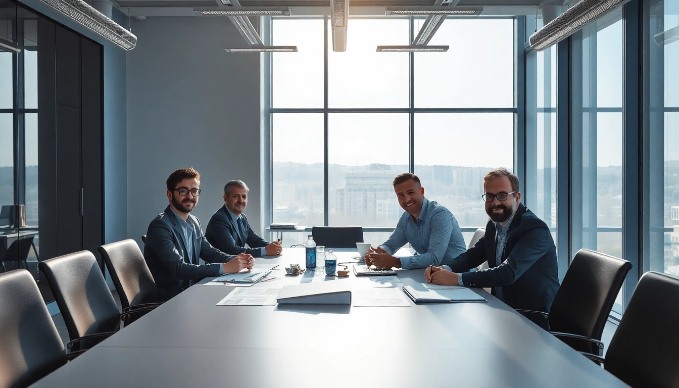 Das Team im modernen Büro führt ein Brainstorming durch, um die besten Talente im Executive Search Vertrieb zu finden.