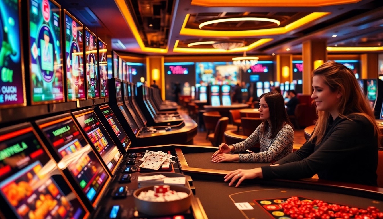 Erlebe das online casino schweiz mit aufregenden Spielautomaten und Tischspielen, eingebettet in eine lebendige Atmosphäre.