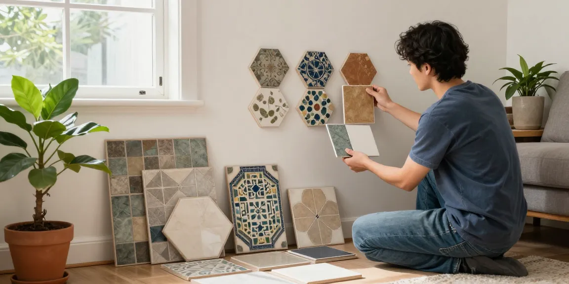 Decoratieve tegels installeren in huis voor een stijlvolle interieurontwerp.