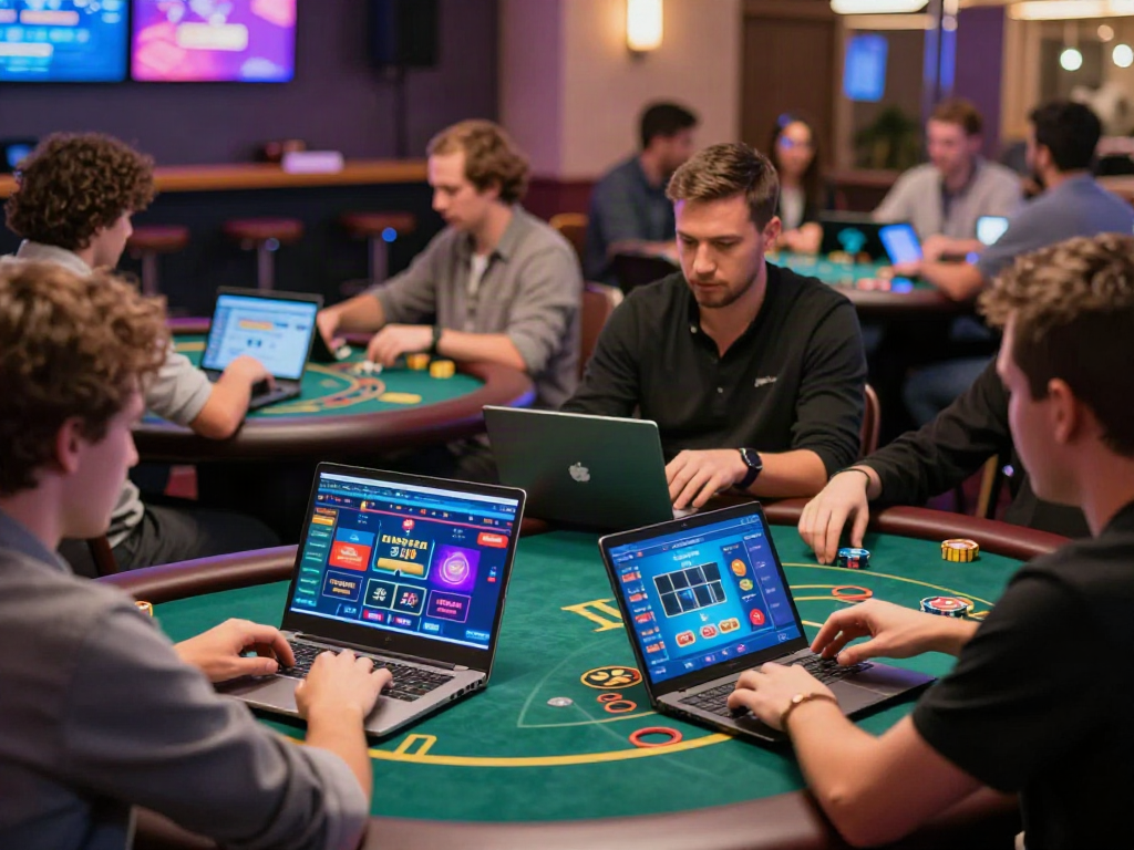 Players enjoying game Xo88 at luxury virtual casino tables online.