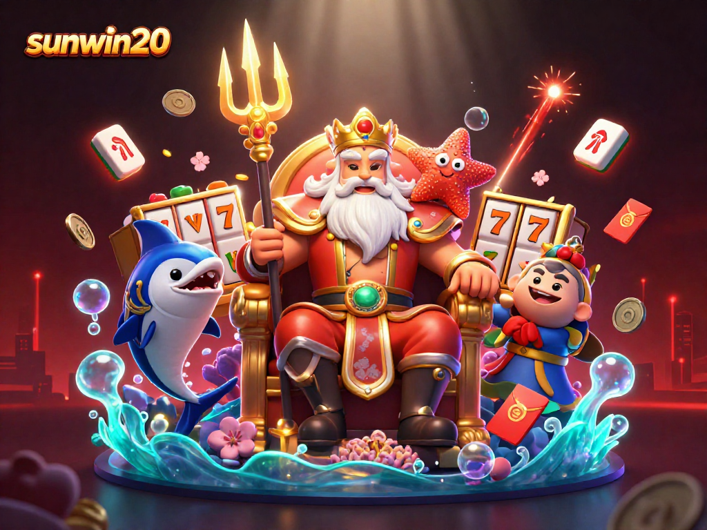 Experience the vibrant world of sunwin20 gaming with dynamic slot reels, cherry blossom elements, and casino visuals.