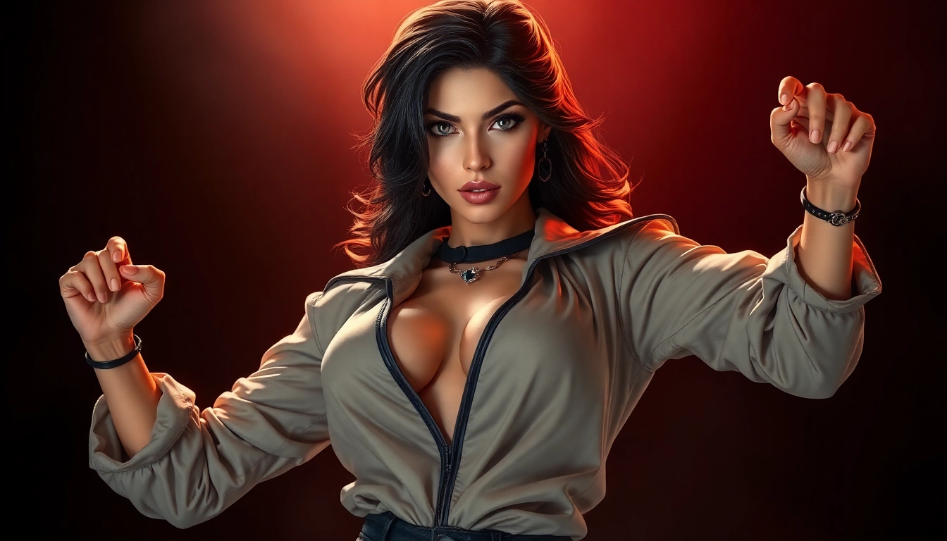 Femdom dominant woman showcasing strength and allure with stylish attire and powerful presence.