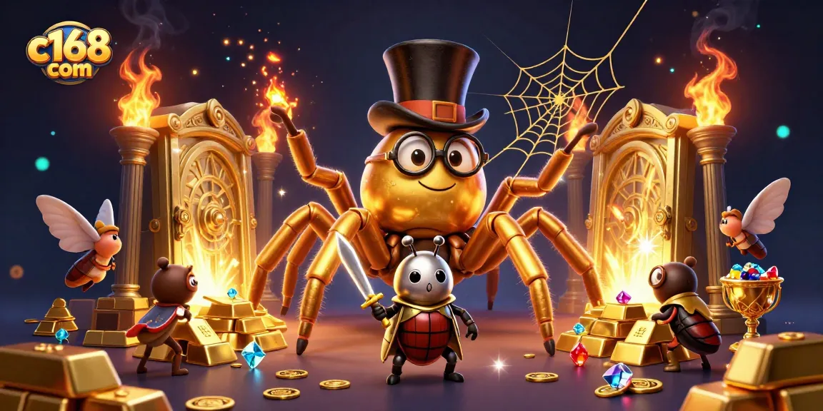 Experience thrilling wins at c168 com with vibrant 3D casino elements and engaging characters.