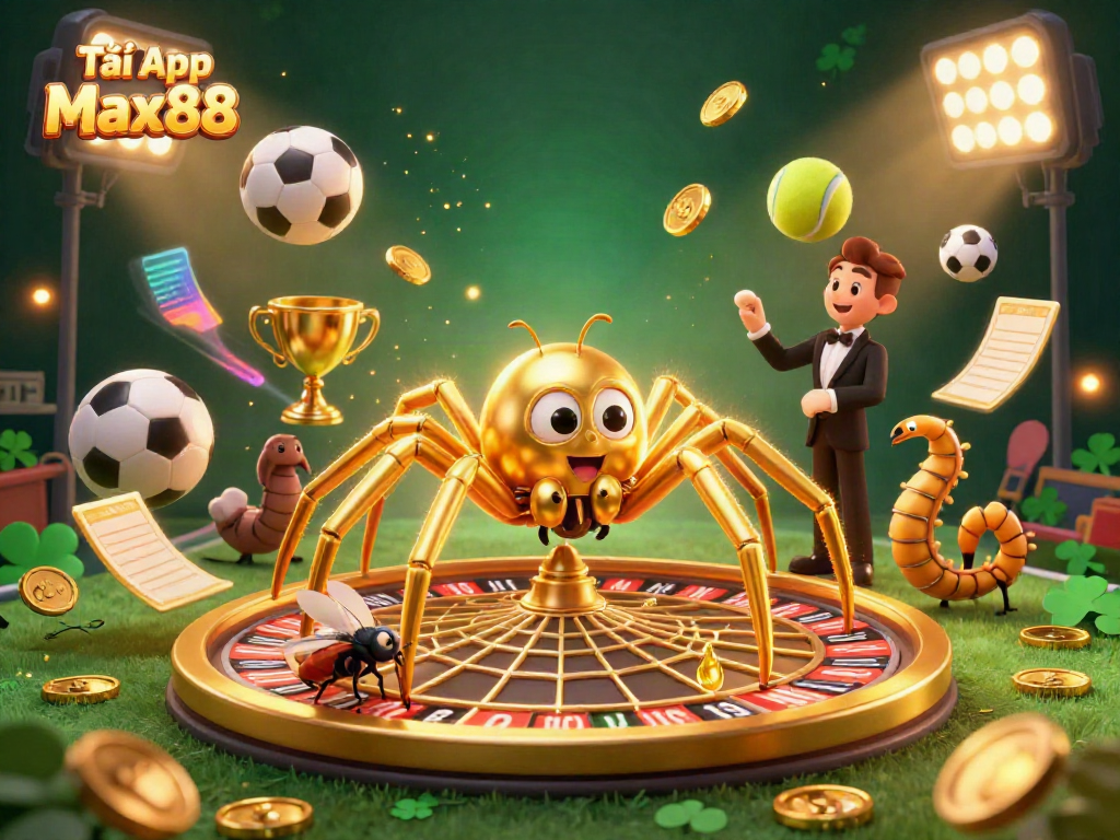 Experience high-stakes thrills with Tải App Max88 in a vibrant casino-inspired scene.