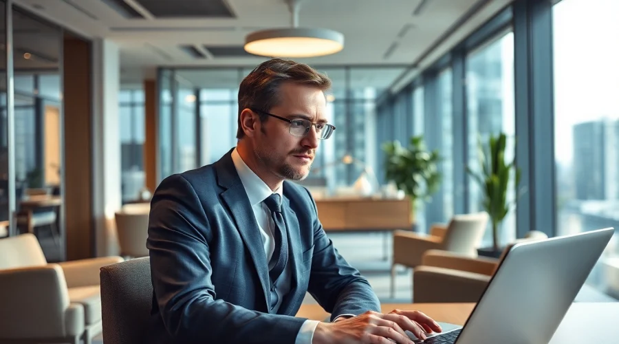 Headhunter führt professionelles Interview im modernen Büro.
