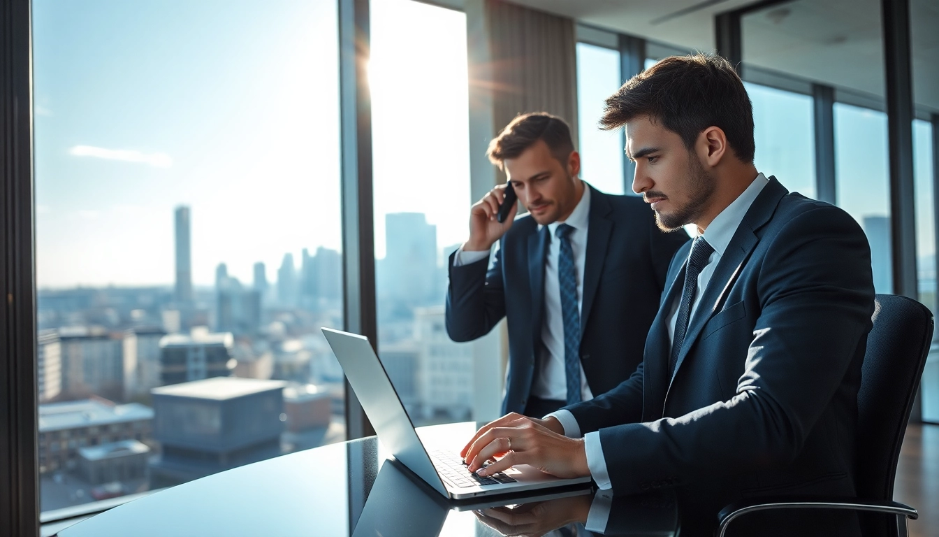 Headhunter Frankfurt führt ein Gespräch in einem modernen Büro.
