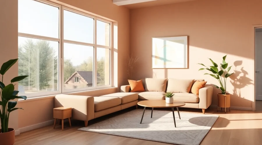 Wohndesign mit harmonischer Raumgestaltung in einem einladenden Wohnzimmer.