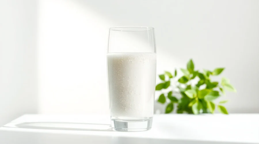 Kolloidales Silber kaufen: Ein modernes Fläschchen mit Silberlösung vor einem sanften, blauen Hintergrund.