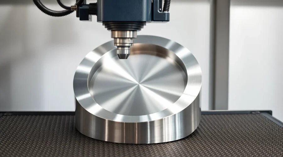 Felgen CNC Drehen München: Hochpräzises CNC-Drehen eines Aluminiumrads in moderner Werkstatt.
